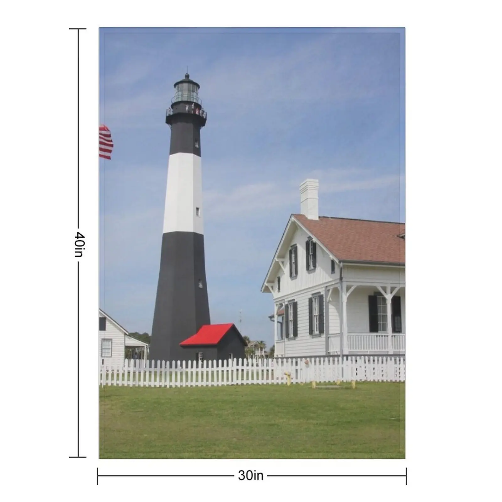 Tybee Island Lighthouse رمي بطانية قطبية فاخرة وسميكة فاخرة St مخصصة #2