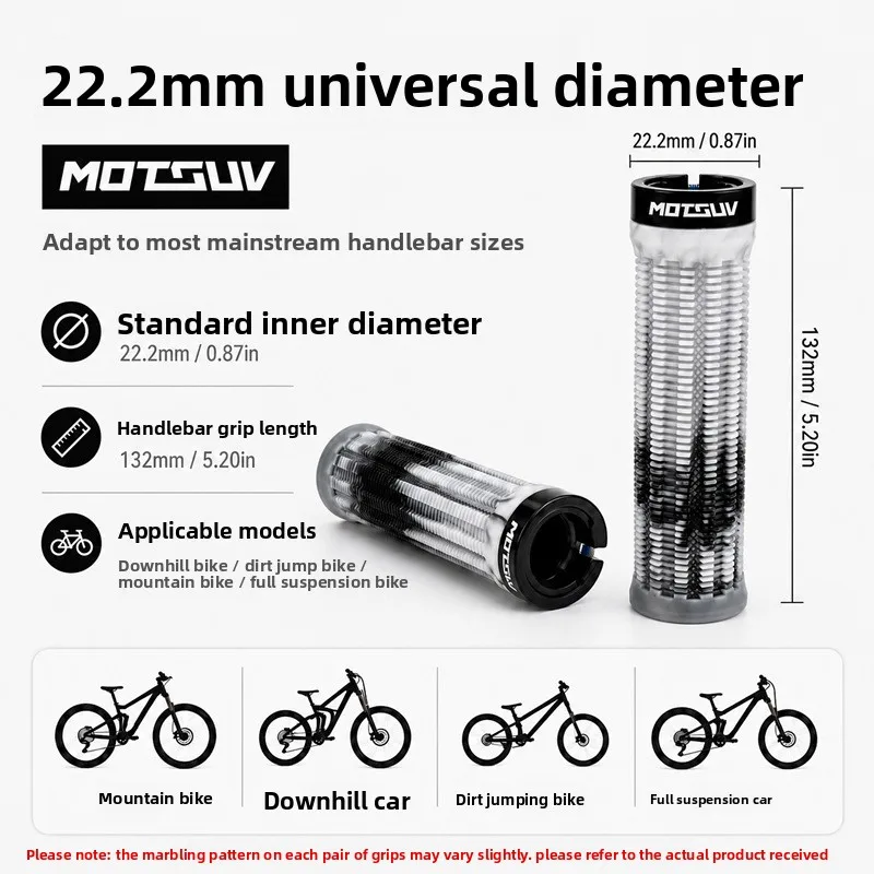 Single Lock‑on Bike Handlebar Grips Camouflage Dual Color NonSlip Wear Resistant MTB Off‑Road Cycling Handle Grips Bicycle Parts