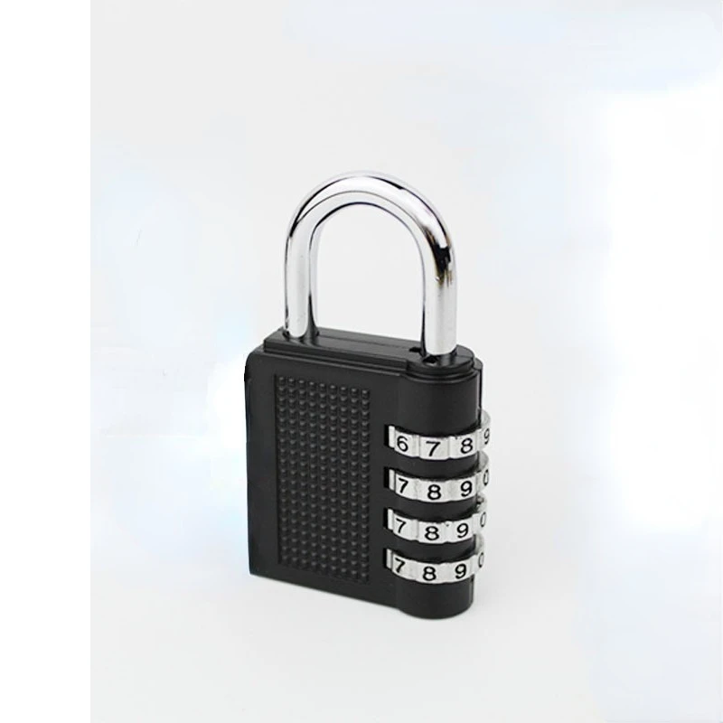 80*43*14mm Heavy Duty 4 Dial Digit Combination Lock Weatherproof Security Padlock Outdoor Gym Safely Code Lock Black