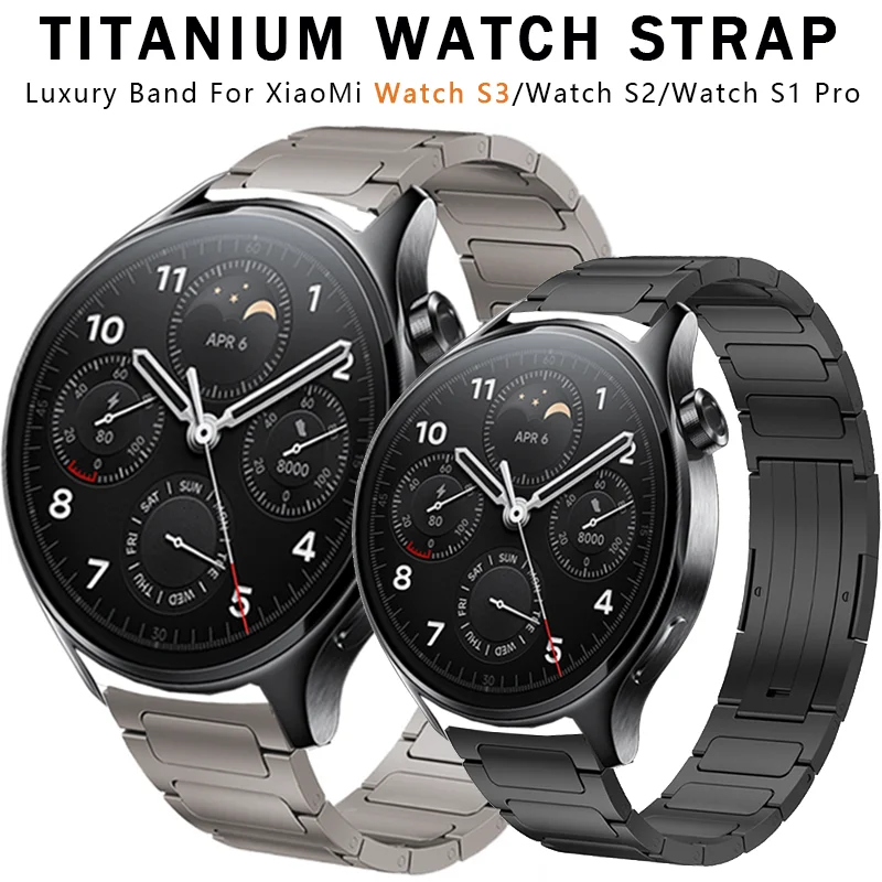 Luxury Titanium Strap For Xiaomi Watch 3 Metal Correa For XiaoMi Watch S1 Pro Series Watch 2 Men Business Bracelet