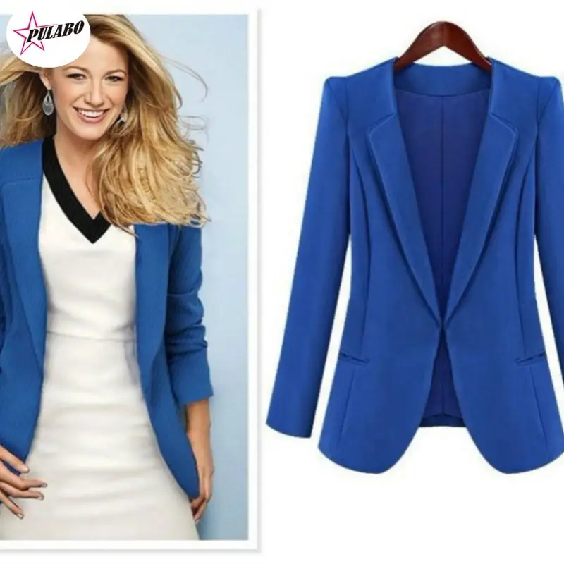 PULABO y2k Womens Business Suits Spring Autumn All-match Women Blazers Jackets Short Slim Long-sleeve Blazer Women Suit