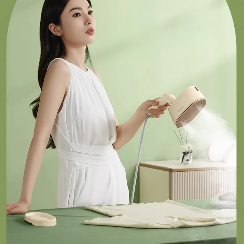 مكواة بخار للملابس المحمولة بقدرة 1500 وات، مكواة عمودية/أفقية 2 في 1 مع أوضاع لدرجة الحرارة 5 أوضاع، خزان 300 مل وتسخين سريع لإزالة التجاعيد