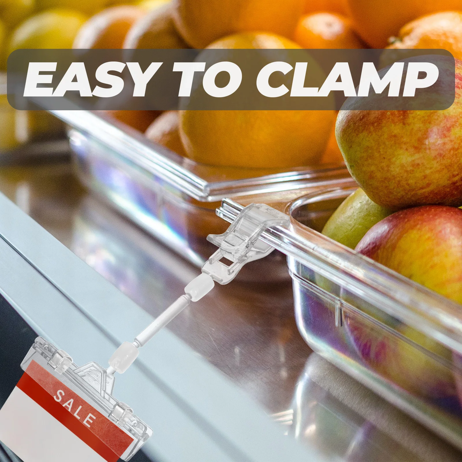 

10pcs Price Tag Clips Rotatable Plastic Sign Holders For Retail Store Supplies Supermarket Display Swivel Price Clips Multi-Use