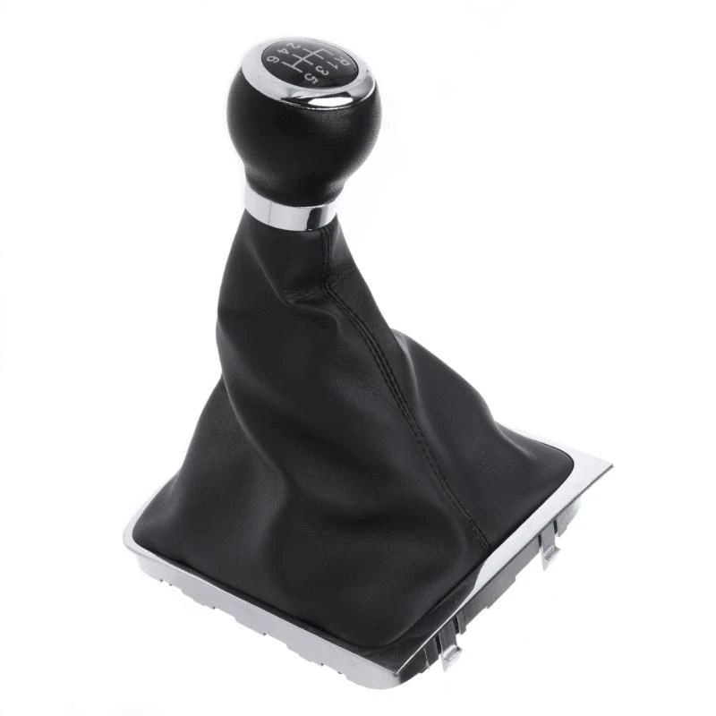 

X7JF 6 Speed Leather Car Manual Gear MT Shift Knob Gaitor Boot