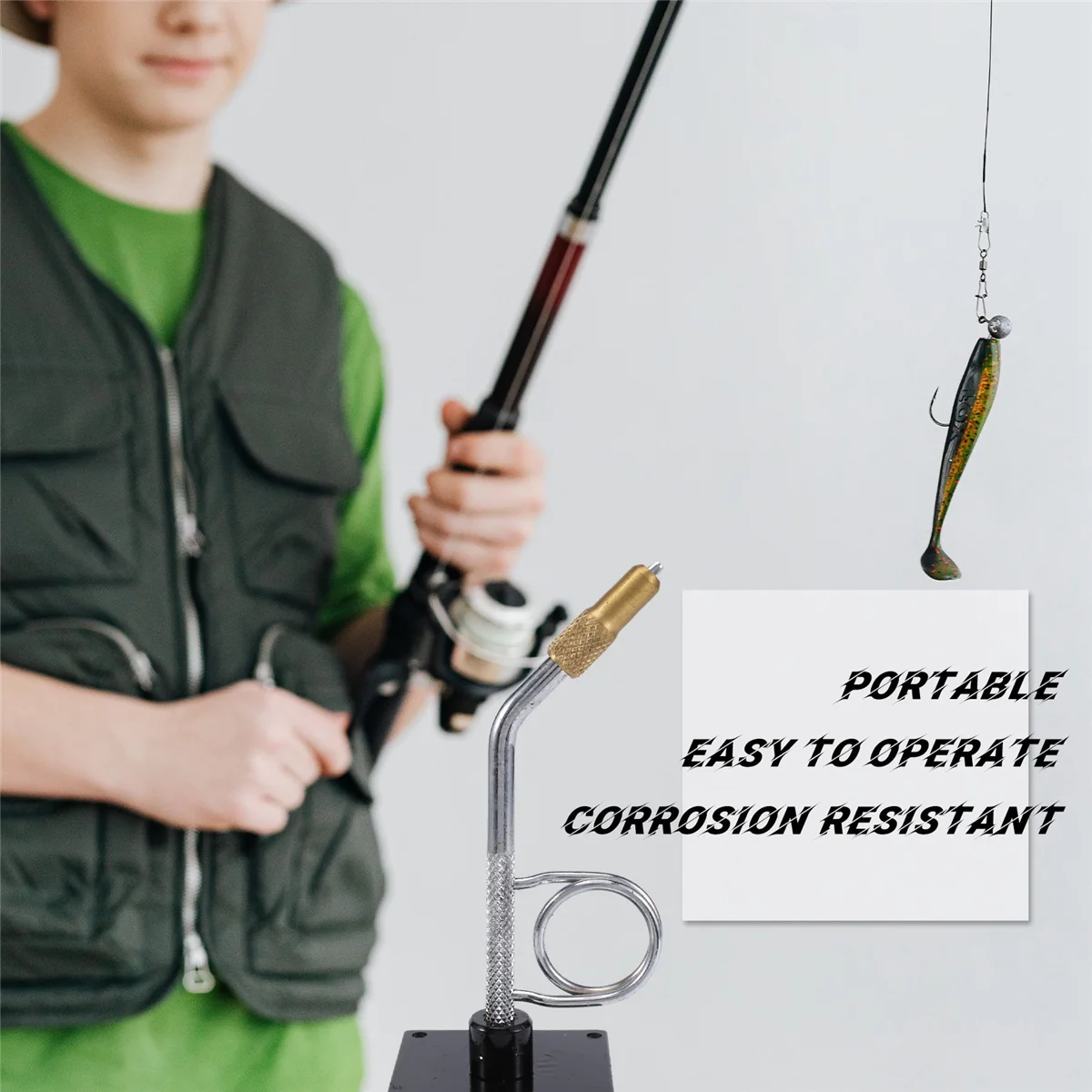 Портативные тиски SMIEA для завязывания мушек с основанием, вращающийся набор рыболовных снастей с C-образным зажимом, дорожные сплавы, рыболовные снасти нахлыстом, инструмент для крепления крючка