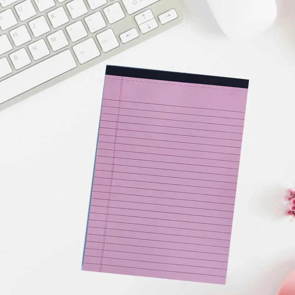Almohadillas forradas compactas para estudiantes, juego de bloc de notas coloridas para oficina, escuela, toma de notas, 4 paquetes de almohadillas de papel forradas con dúplex
