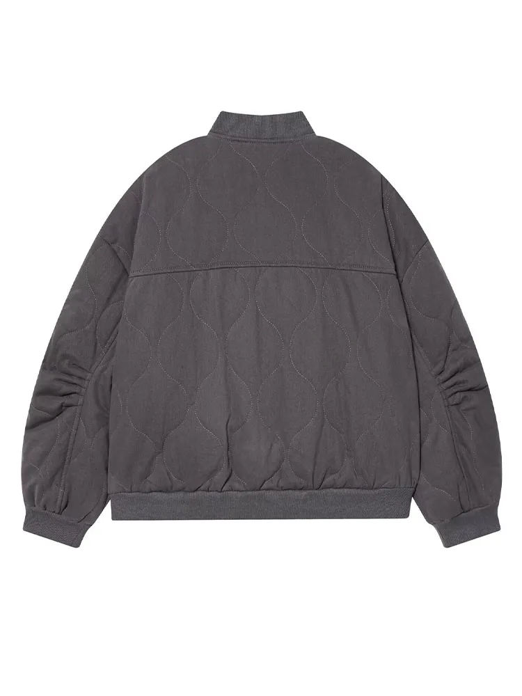 

HH женская зимняя модная универсальная свободная стеганая теплая хлопковая одежда короткое пальто женская простая куртка-бомбер на молнии с длинными рукавами