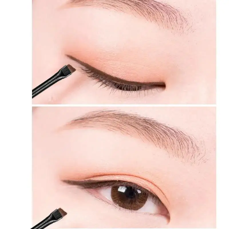 Pinceau eyeliner professionnel de haute qualité, poils plats de haute qualité pour application lisse, pinceau de maquillage pour les yeux