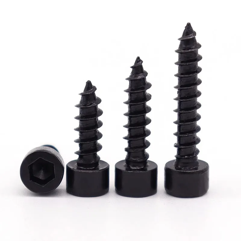 10 قطع M4 مكبر صوت متقاطع أسود ذاتي التنصت على الخشب الحبوب سداسية برغي صوت ذاتي التنصت