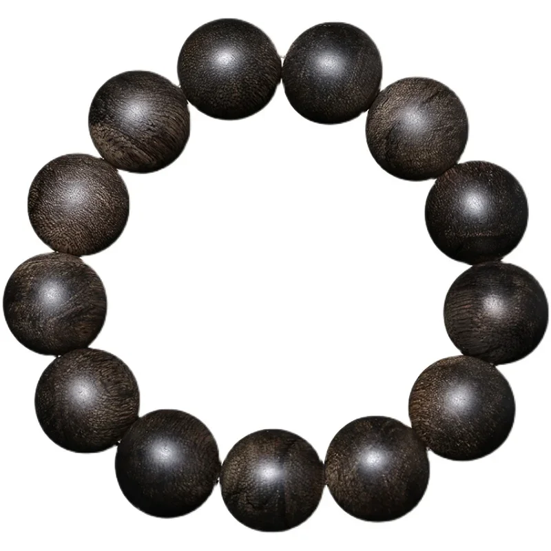 Fidelity Submerged Type Brunei Agarwood Bracelet Men's Kyara 108 PCs Wooden Buddha Beads Beads Black Oil Old Materials