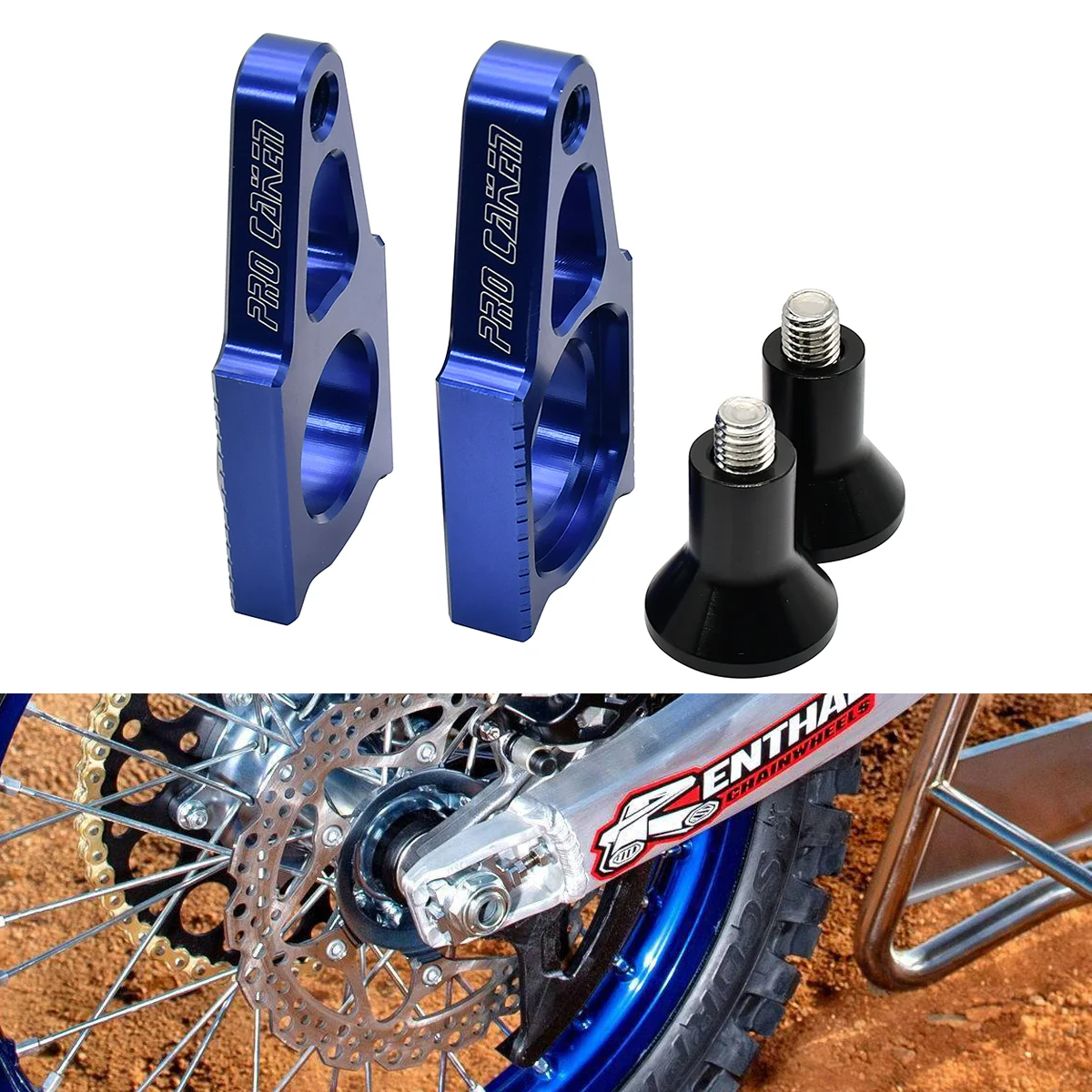 

Motorcycle CNC Rear Adjuster Block Chain For Yamaha YZ125 YZ250 YZ250F YZ450F YZ125X YZ250X YZ250FX YZ450FX WR250F WR450F YZ WR