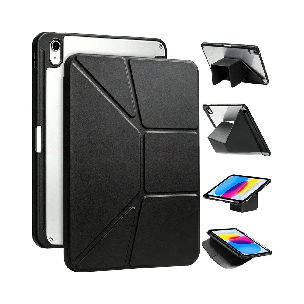 Flip Magnetic Stand Case For IPad 11 Pro 2025 Solid Color Functional Foldable Protective Cover With Pen Slot For Tablet