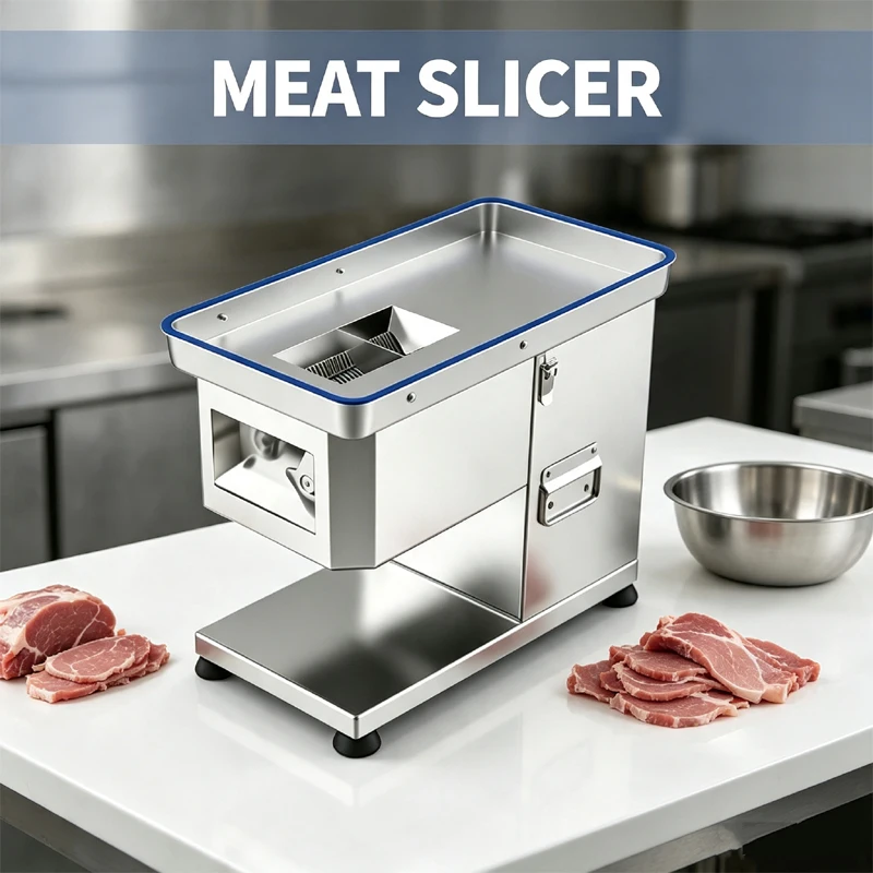Electric Meat Slicer Dicer Shredder Stainless Steel For Canteen Food Processing Shop Automatic Meat Cutting Machine