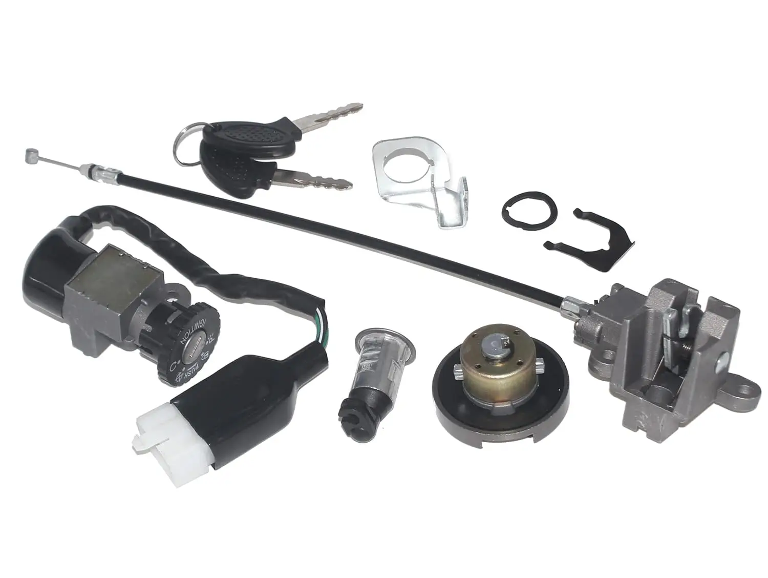 Juego de bloqueo de llave de interruptor de encendido GY6 50cc para Scooter ciclomotor motocicleta TaoTao 50CC piezas de Scooter