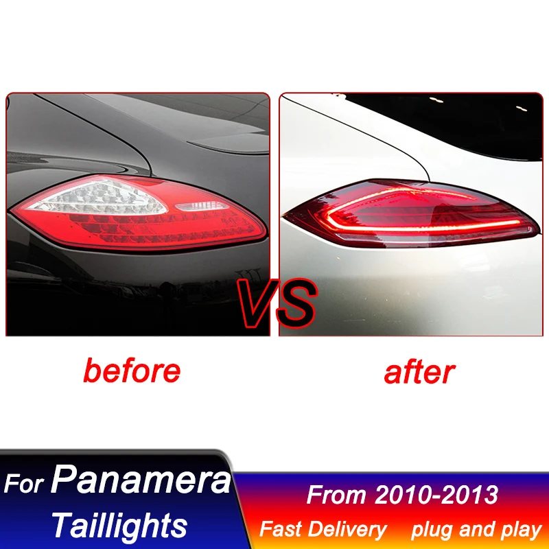 Car styling Taillights For Porsche Panamera 970.1 2010-2013 to new Style LED DRL Turn Signal Lamp Assembly Brake Reverse Fog