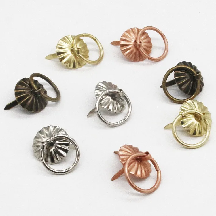 10Pcs Sunflower Metal Latte Art Decoration Handle Tea Jar Handle Candy Box Wooden Decoration Handle Flat Embossing