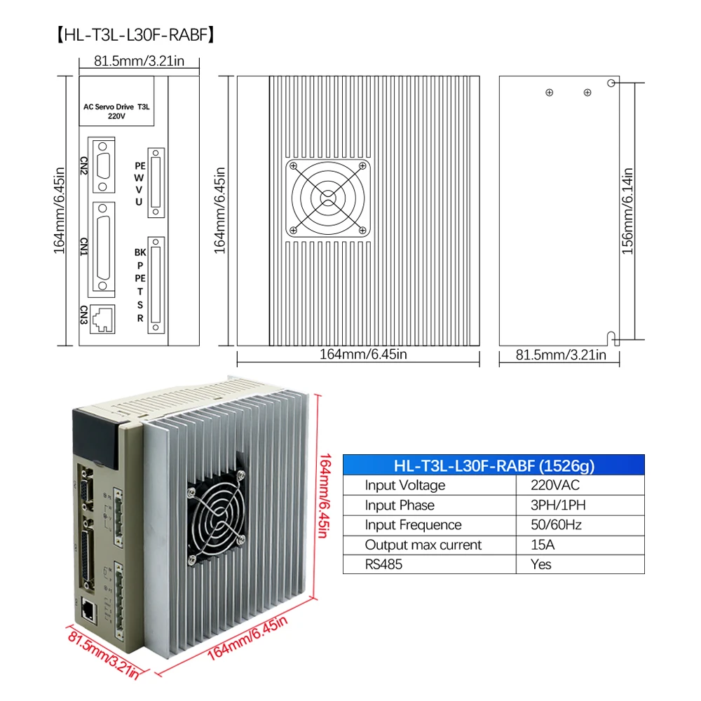 حار بيع 2.0kw محرك معزز 130ST-M07725 + T3L-L30F-RABF لآلة التصنيع باستخدام الحاسب الآلي 3-Phase محرك سيرفو يعمل بالتيار المتردد ومصنعي محرك سيرفو