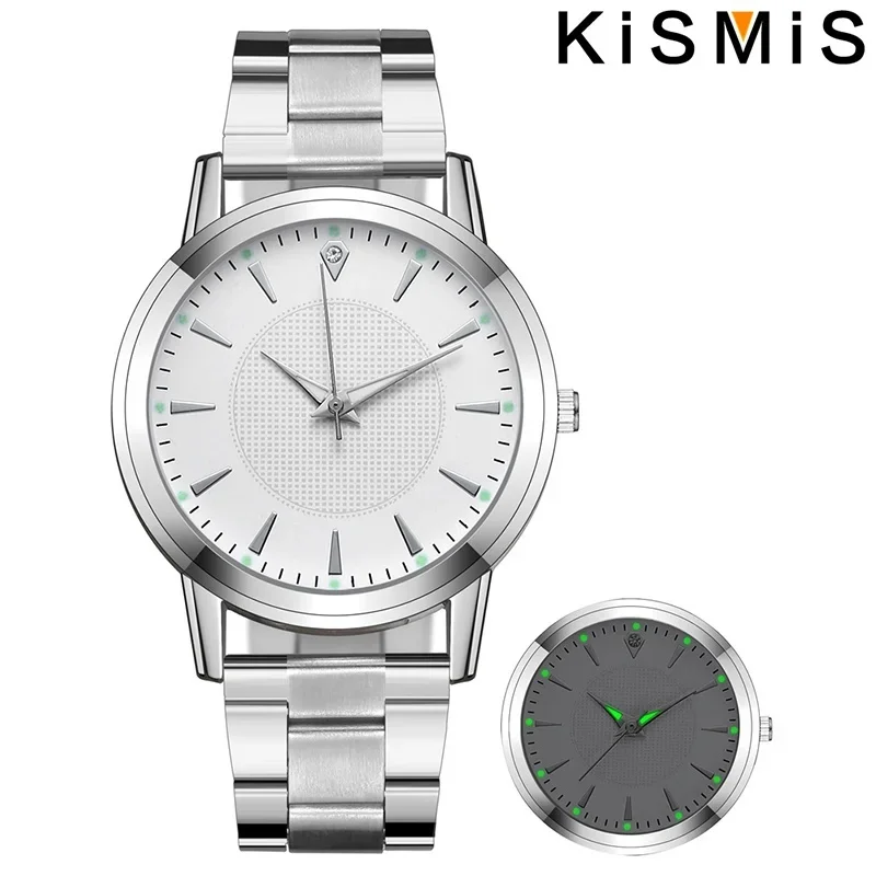 الأزواج مضيئة الصلب الفرقة ووتش الكوارتز المرأة الرجال هدية ساعة أزياء مطابقة الساعات #5