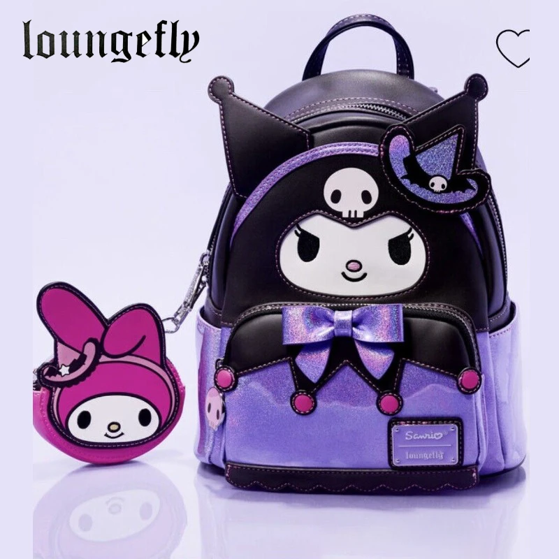 Loungefly Hello Kitty Kuromi Witch Cosplay Mini Backpack & My Melody Coin Bag