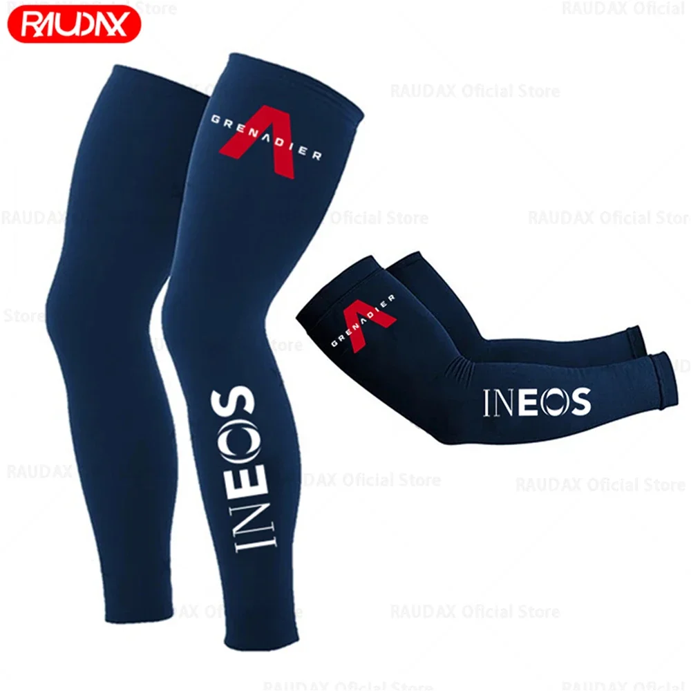 2023 Team Ineos Grenadier Leg Warmers Black UV Tection Cycling Arm Warmer Breathable Bicycle Running Racing MTB Bike Leg Sleeve