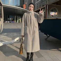 Korean Women's Integrated Fur Coat New Winter Long Thickened Mink Velvet Coat Women