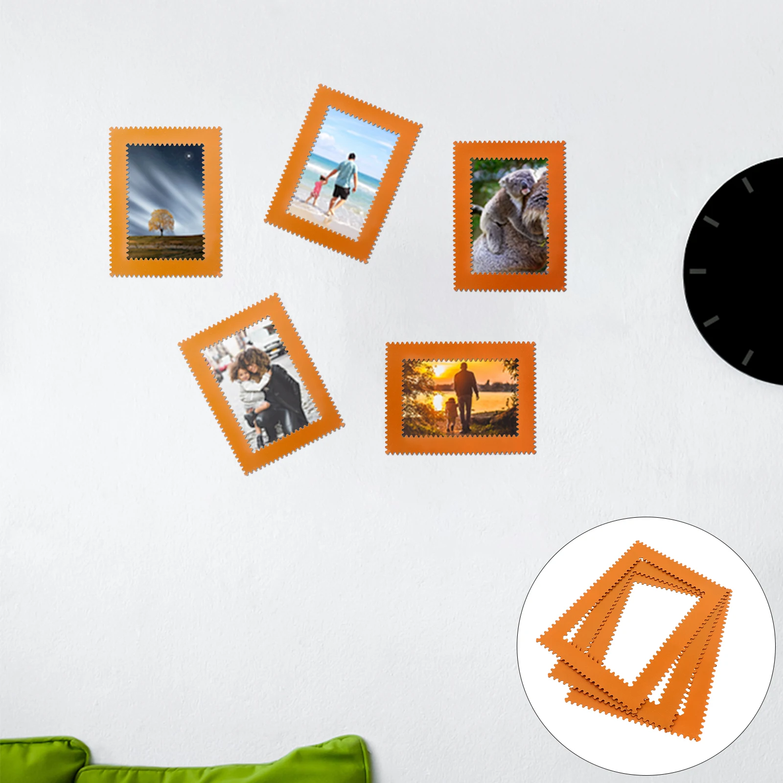 

3 Pcs Magnetic Photo Frame Rippled Creative Holder Picture Decor Pvc Flexible Glue