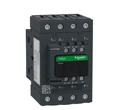 

LC1DT60AU7 Contactor, TeSys Deca, 4P(4 NO), AC-1, 0 to 440V, 60A, 240VAC 50/60Hz coil