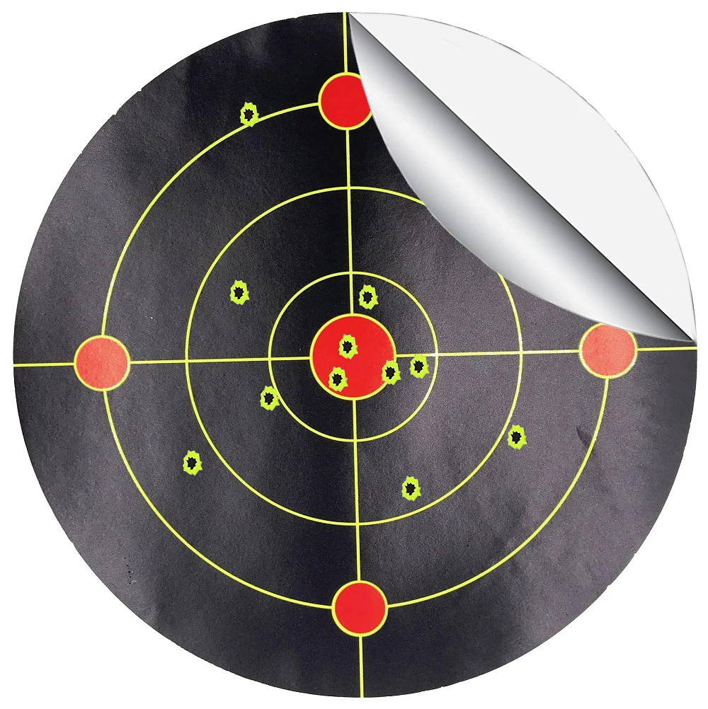 REAL Color-impact Sticker Targets Bullseye 12cm or 18cm Diameter 100 Counts