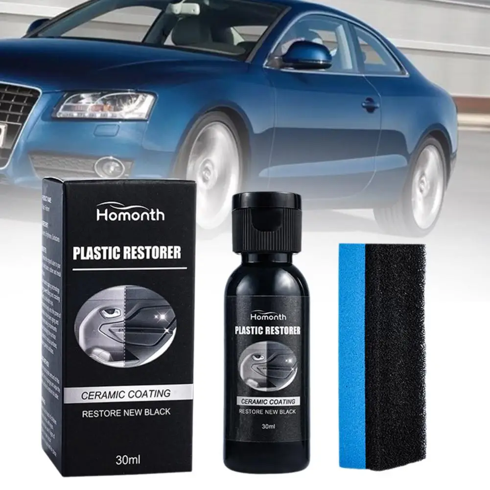 Restaurador de plástico para coche, agente de revestimiento revitalizante para camiones, Interior automotriz, evita la decoloración, 30ML