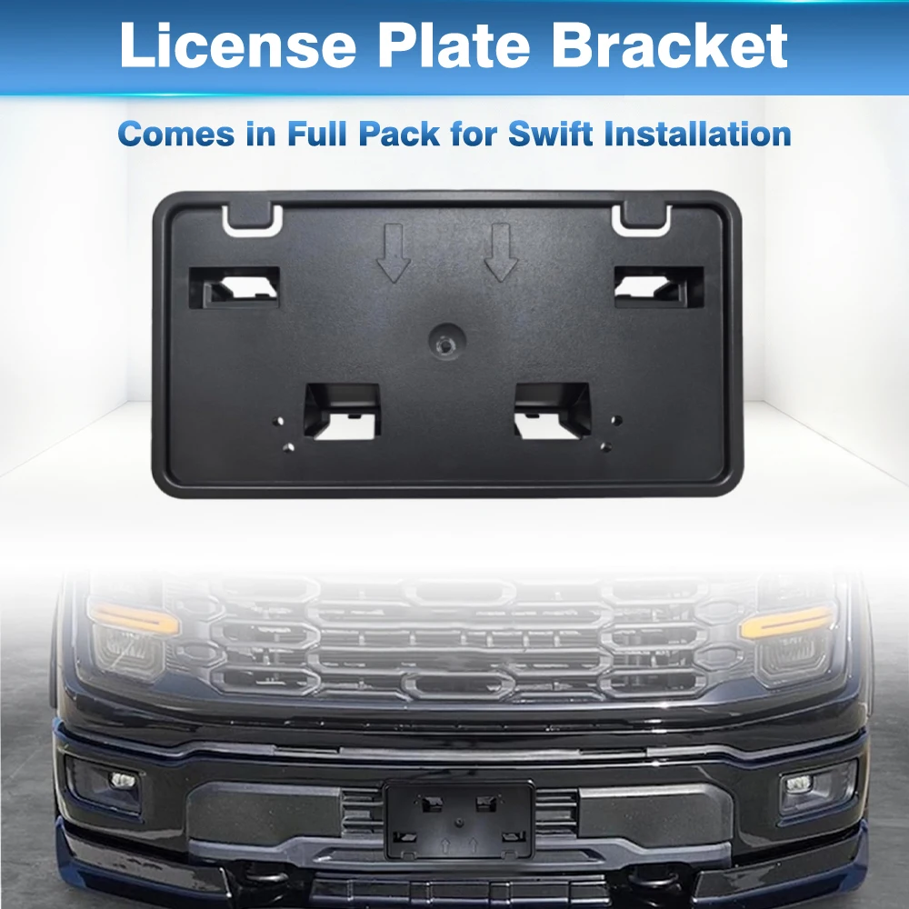 

For Ford F-150 5.0L V8 2024–2025 Car Front Bumper License Plate Frame Bracket Holder Mount Bracket RL3Z-17A385-AA RL3Z17A385AA