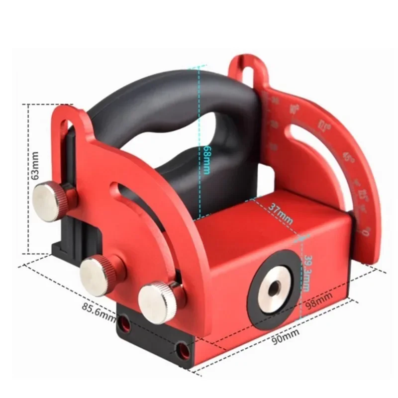 Positioner รูงานไม้แบบปรับได้ รูเอียง หลายมุม Center Line Centering Dowelling ชิ้นส่วนเครื่องจักรงานไม้