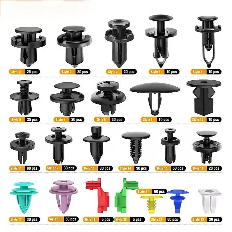 Car Retainer Clips & Fastener Remover Auto Universal Bumper Expansion Screw Clip 680PCS Car Body Push Retainer Pin Rivet