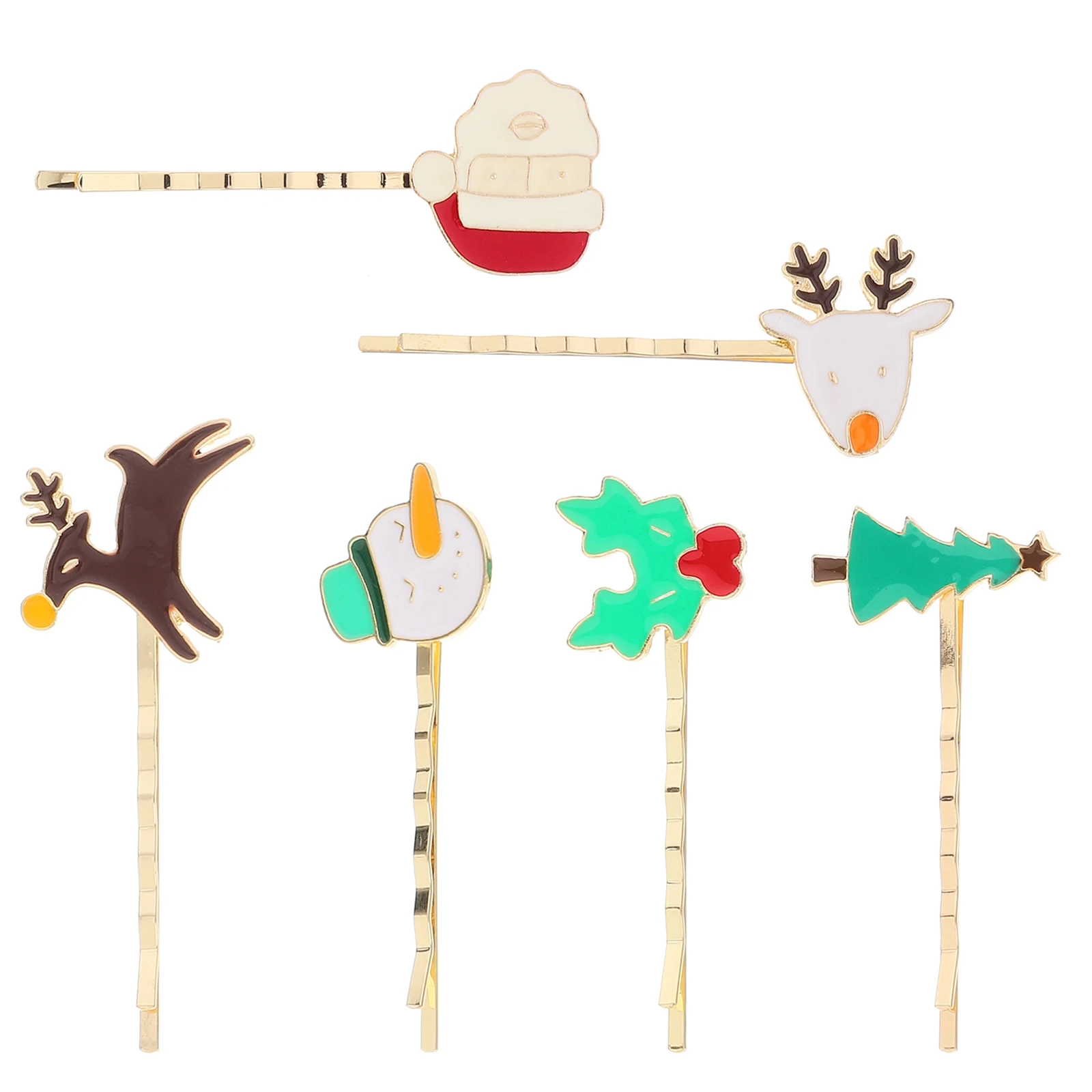 

3pcs Electroplated Hair Clips Women Girls Christmas Bobby Pins Kids Hairpin Bang Clip Sparkling Lovely Durability Charm