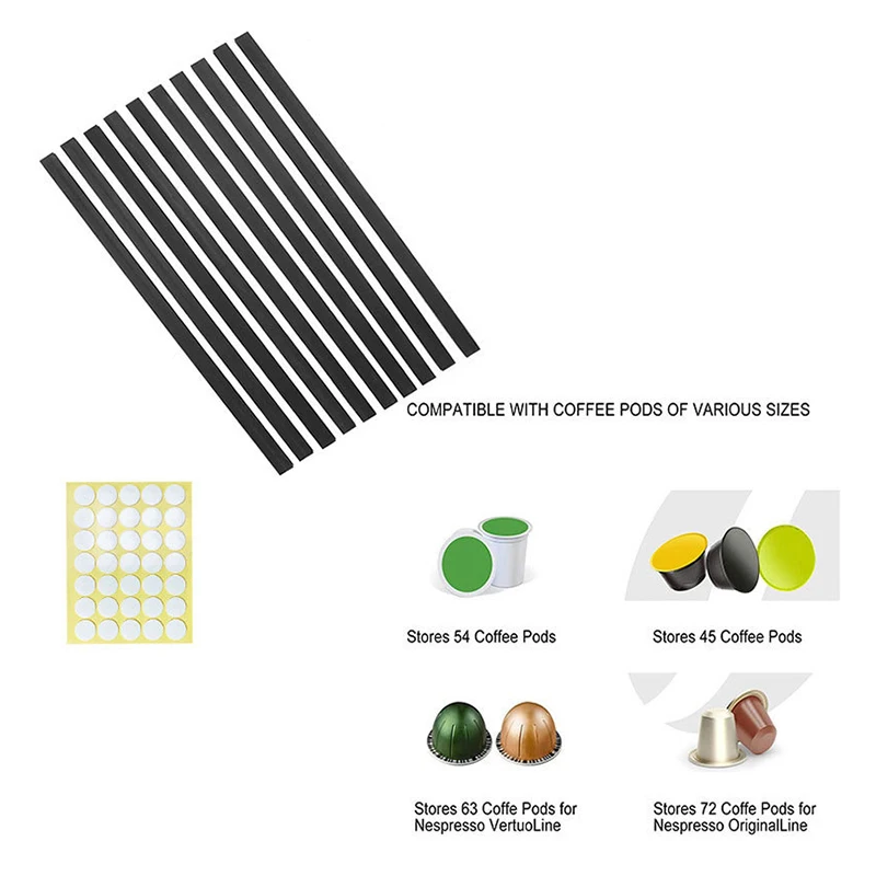 6pcs For Nespresso Dolce Gusto Vertuoline Coffee Capsule Holder For Any Coffee Pods Cafe Pods Shelf Capsule Storage Racks