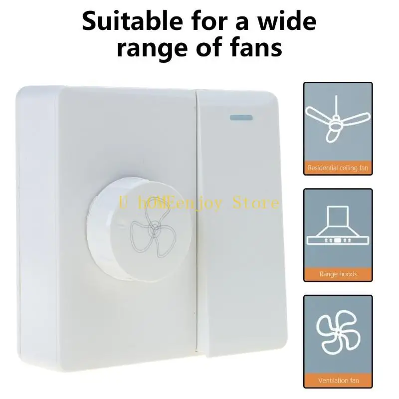 B0KF 86 Type Wall Control Button Stepless Rotary Speed Govenor with 1 Switches