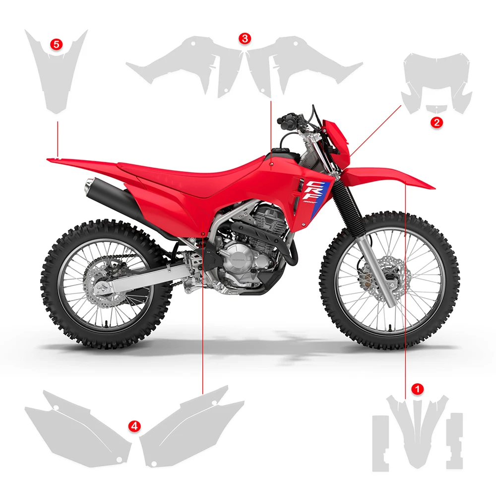 New 2025-2026 Motorcycle Paint Protective Film For Honda CRF 300F TPU Stickers Protect Fairing Anti-scratch Translucent Film