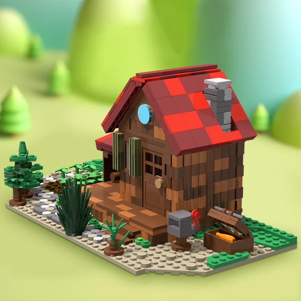 Gobricks MOCชนบทTawns Street View Stardew Valley Farmhouseอิฐยุคกลางความคิดสร้างสรรค์สถาปัตยกรรมHouse Building Blocksของเล่น