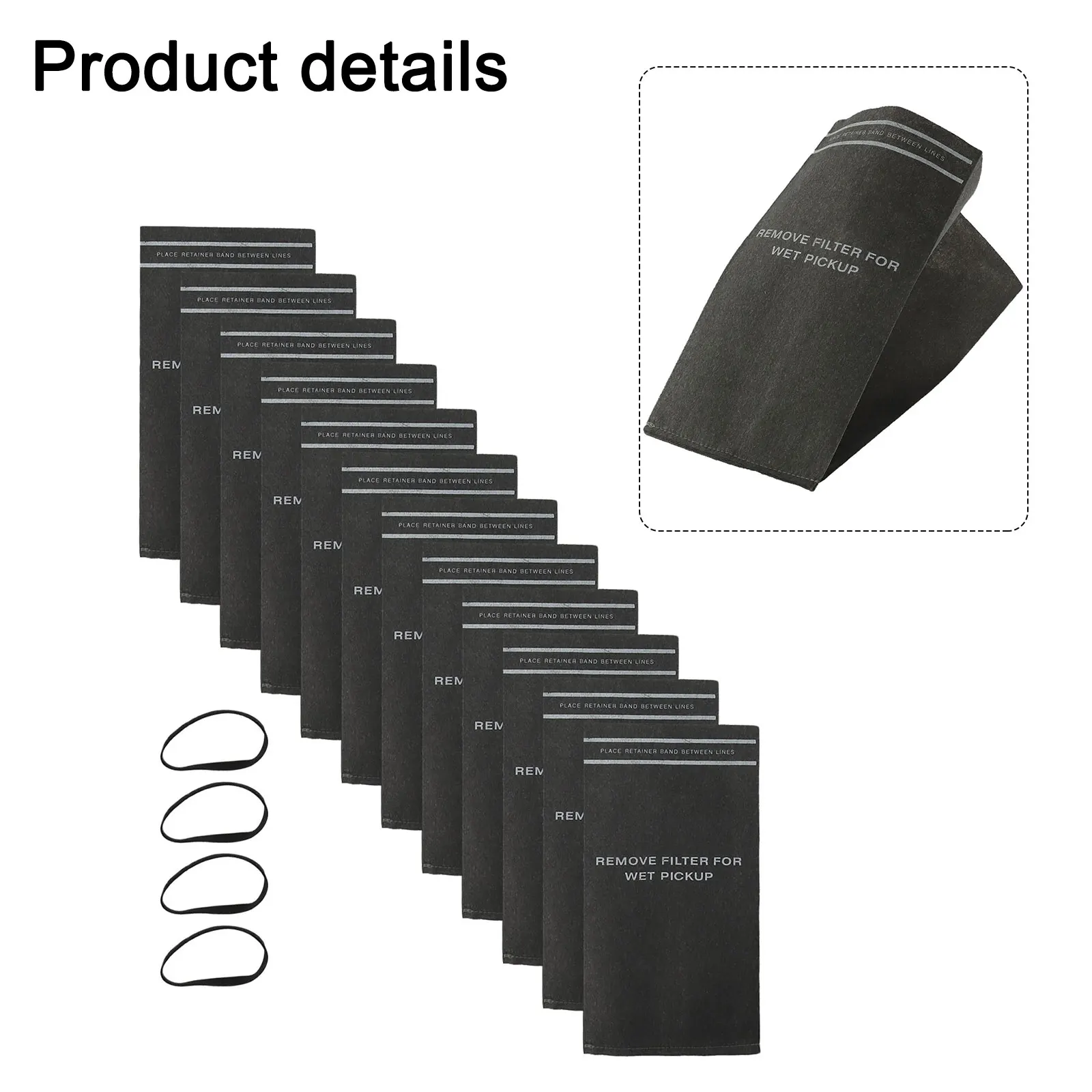Pack of 12 Wet Dry Filter Bags for 22 5 Gallon Vacuum for stinger Designed for Craftsman and For Husky Shop Vacuums