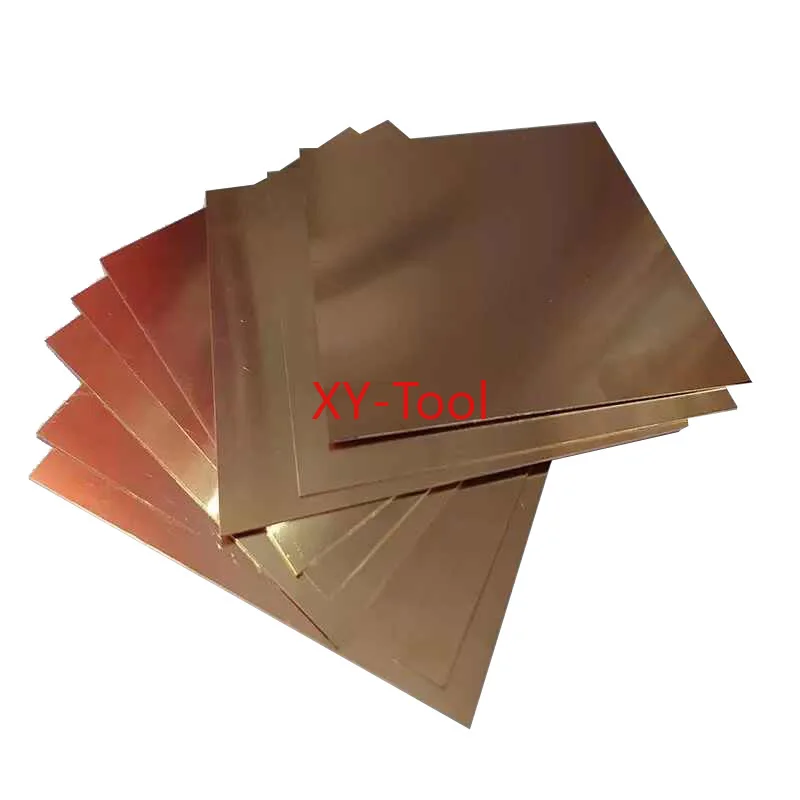 1 قطعة ورقة برونزية الفوسفور سميكة 0.1-2 مللي متر لوحة الفوسفور البرونزية مجلس مقاومة للاهتراء لوحة نحاسية مرنة صفر معالجة القطع