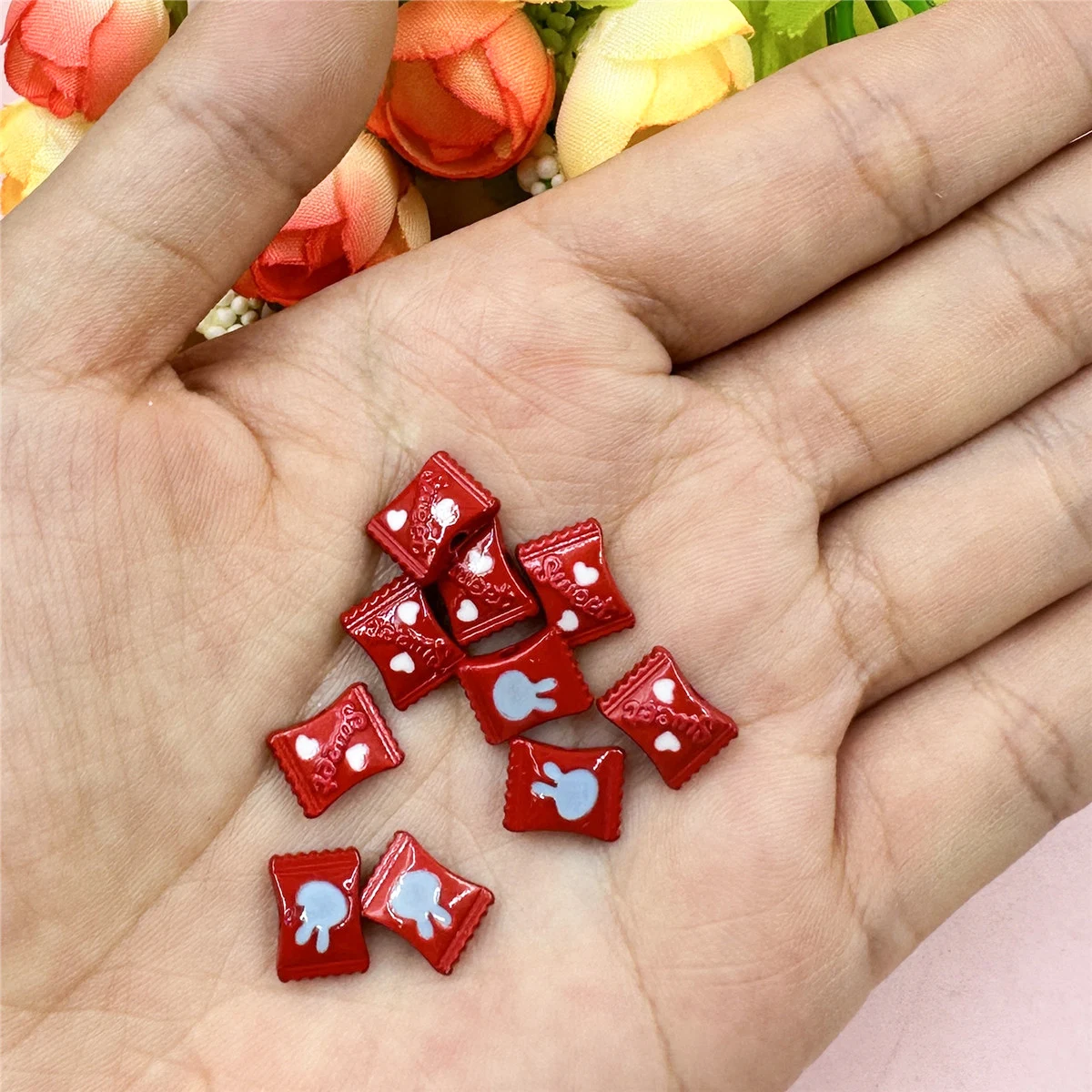 10pcs 9.6mm Colorful Alloy Cute Candy Beads For Jewelry Making DIY Bracelet Necklace Pendant Fashion Handmade Material