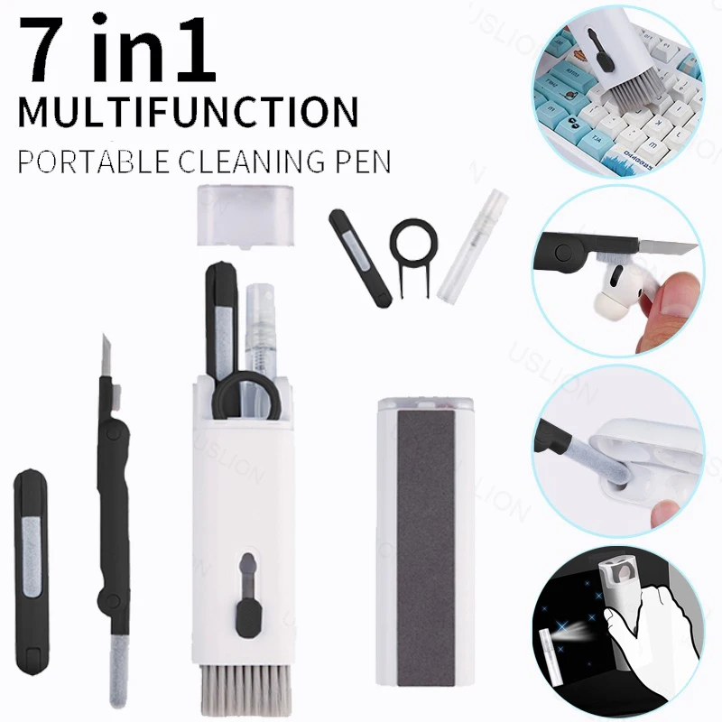 7 In 1 Bluetooth Earphones Cleaning Tool Set for Airpods Pro 3 2 1 Earbuds Case Cleaner Kit Clean Brush Pen for Keyboard