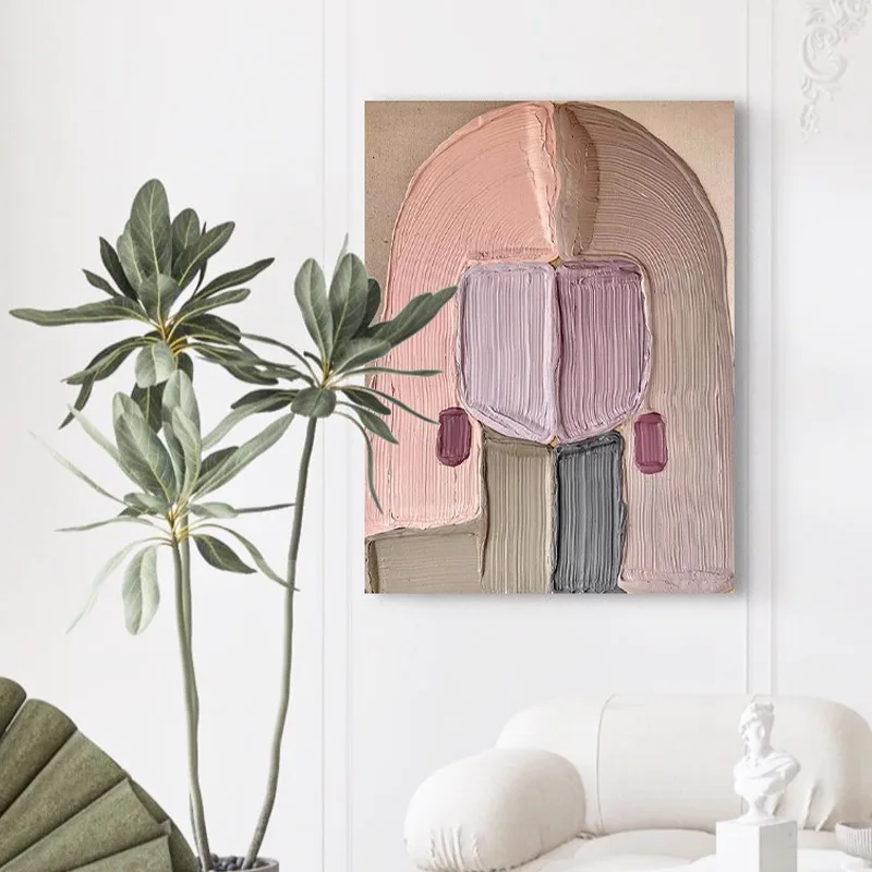 Abstract Woman Painting Prints Modern Wabi Sabi Girls Canvas Painting Wall Art for Porch Living Room Decoration No Frame