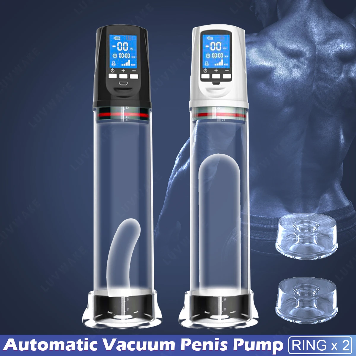 Electric Penis Enlarge Vacuum Pump 4 Suction Intensities Automatic High-Vacuum Penis Enlargement Extend Pump Air Pressure Device