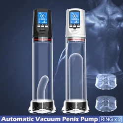 Pompe à vide électrique pour agrandissement du pénis, pompe d'agrandissement automatique du pénis à vide élevé, pompe d'extension, dispositif de pression d'air, 4 intensités d'aspiration