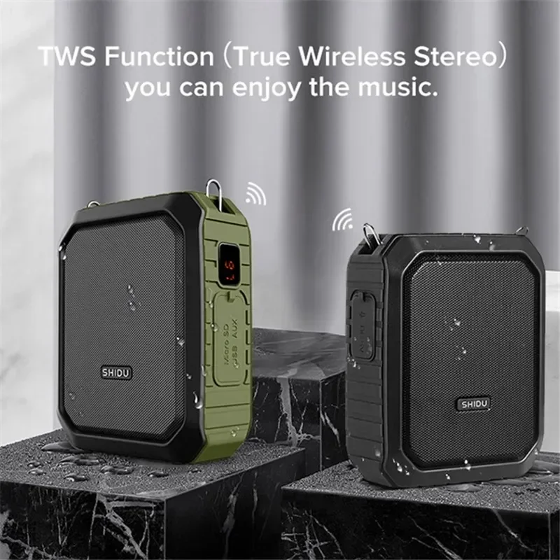 2026/SHIDU M800 18W Headset Wireless Microphone Rechargeable Waterproof Voice Amplifier For Teacher Public Speech