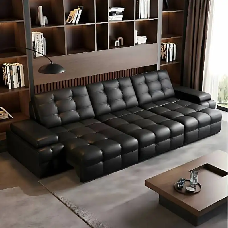 تصميم أرائك كرسي كهربائية سوداء باللون البني أرائك غرفة المعيشة ذات جودة إيطالية رخيصة أثاث فاخر وحديث من Banken Woonkamer