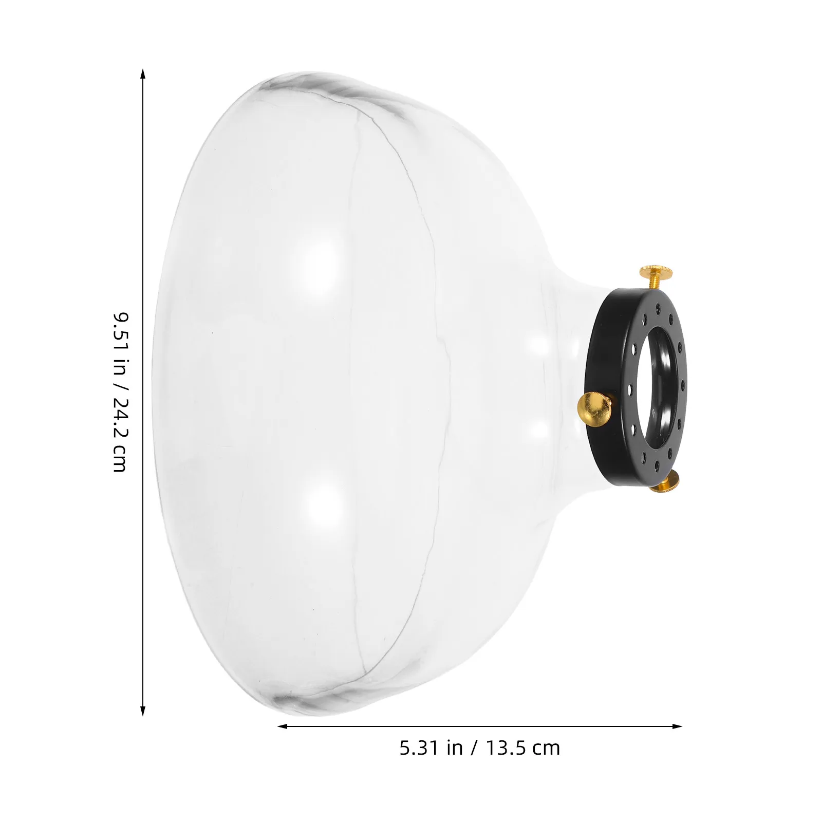 Clear Handblown Glass Lampshade Made of High Borosilicate for Heat Resistance Funnel Design Light Shade Replacement for Ceiling