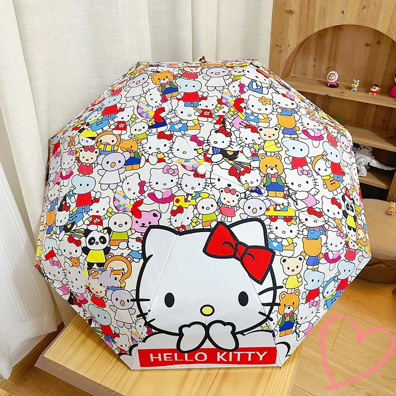 

Зонт Sanrio складной с героями аниме «Hello Kitty» и защитой от УФ-лучей