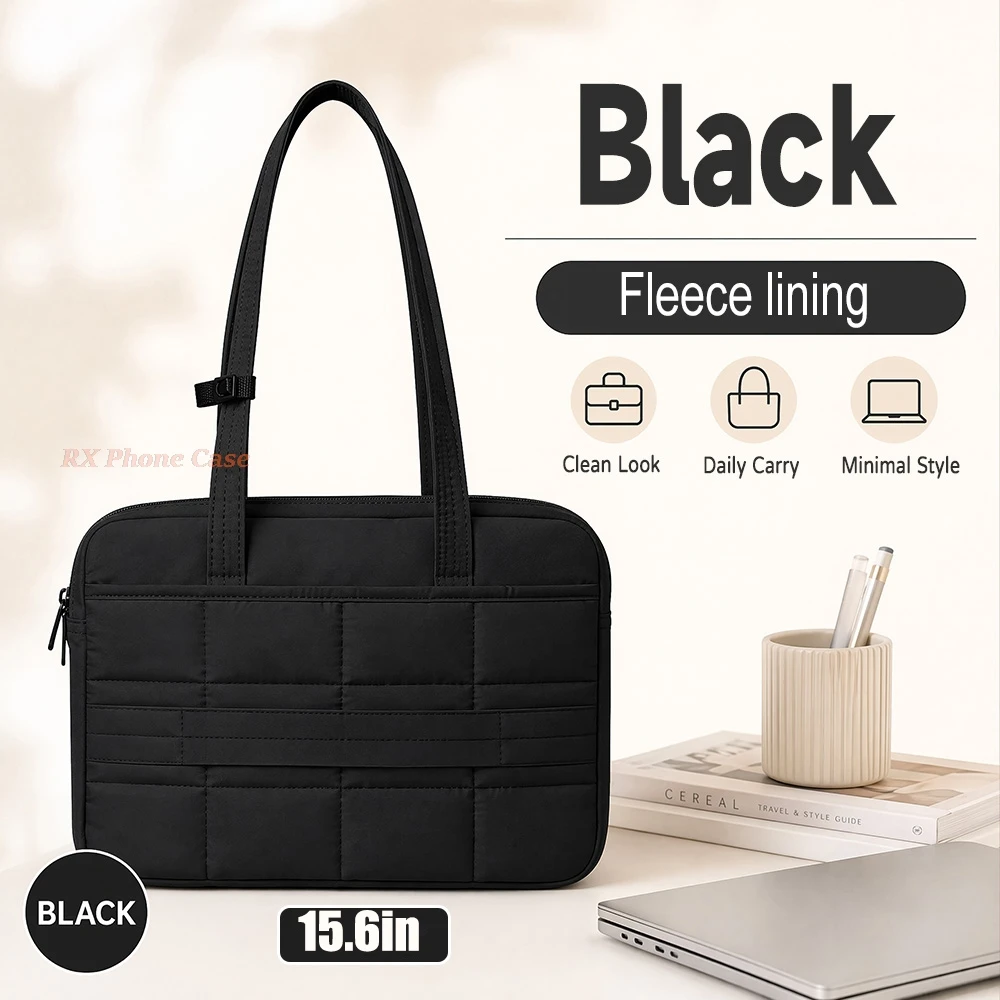 Laptop Sleeve Bag For 15.6Inch With Luggage Strap Lightweight Notebook Shoulder Bag Shockproof Antidrop Handbag For iPad