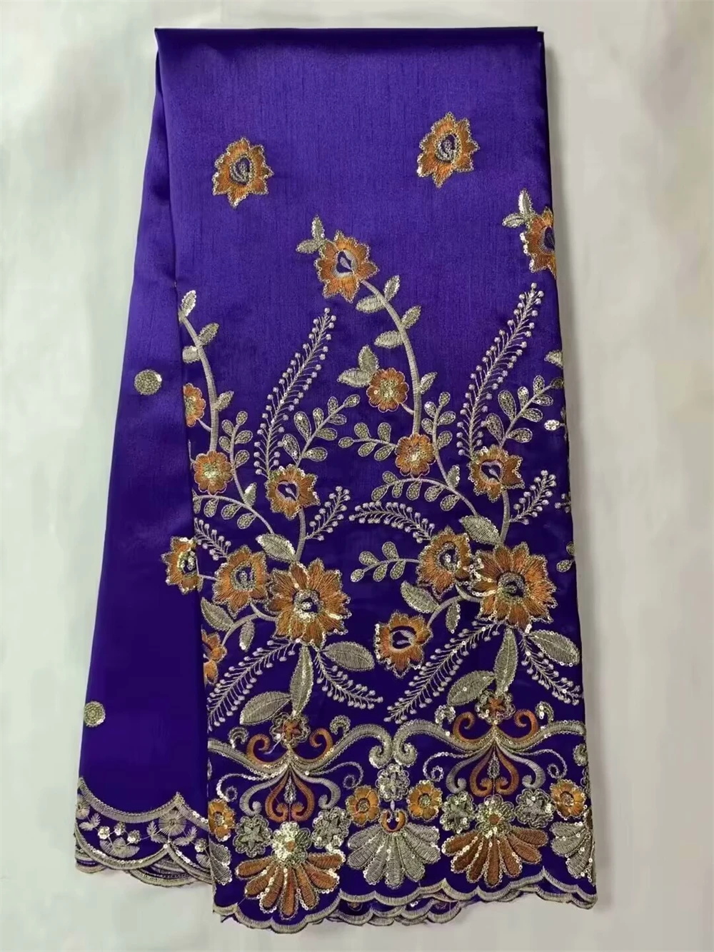 African Lace Fabric for Ladies, George Wrapper Dress Material, High Quality, 2024